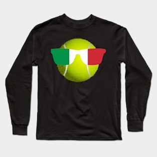 Tennis Ball With Italy Sunglasses Long Sleeve T-Shirt